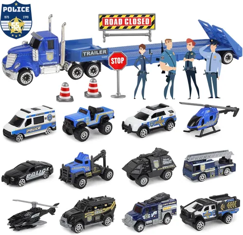 Vista 9 de Oriate Juguetes de granja para niños, juego de vehículos tractores realistas, juego de autos fundidos a presión, mini animales de granja educativos