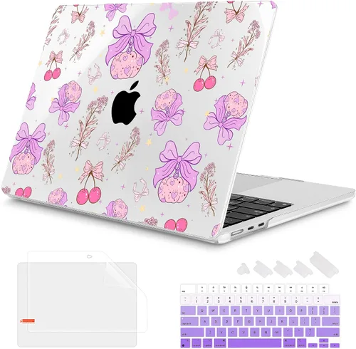 Vista 27 de Mektron Diseñada para MacBook Air 2025/2024/2023 de 15 PULGADAS M4 A3241 /M3 A3114 /M2 A2941, Carcasa de Cubierta Rígida de Plástico Impreso
