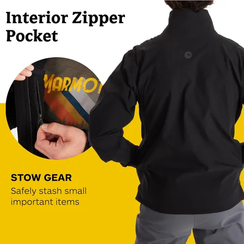 Vista 3 de MARMOT Chaqueta Alsek para hombre, ligera, resistente al agua