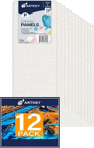 Vista 41 de Artkey Bastidores entelados para pintar, 8 x 10 pulgadas, paquete de 4 unidades, lienzo en blanco de 10 onzas con imprimación 100% algodón blanco