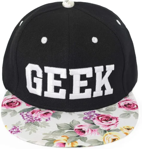 Vista 4 de ZLYC - Gorra de béisbol para mujer con impresión Tropical Floral neón con palabra Bordada - Snapback
