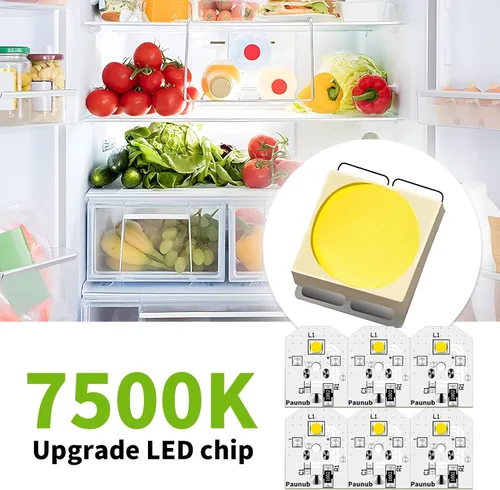 Vista 2 de Nuevo reemplazo de luz LED para refrigerador WR55X11132 GE, compatible con WR55X25754 WR55X26486 WR55X30602 EAP12172918 4590213 AP6261806