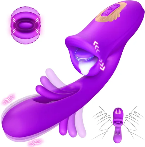 Vista 9 de Vibrador para adultos, juguetes sexuales para mujeres, juguete sexual de rosa-lengua, consolador, vibrador de punto G con 10 lamidas, succión