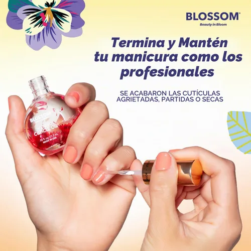 Vista 5 de Blossom Aceite de cutícula para uñas, hidratante, Biscotti de almendras