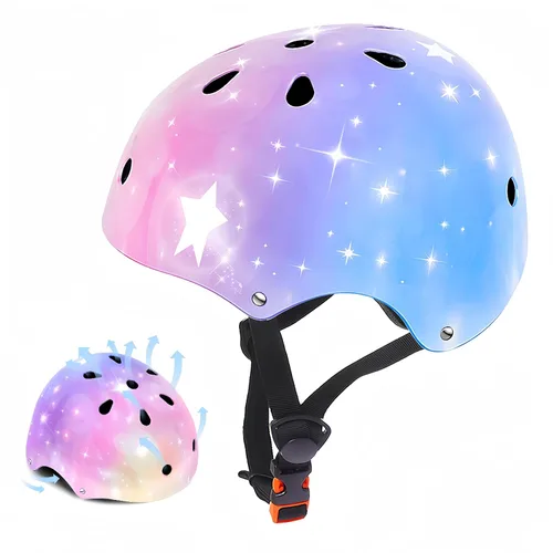 Vista 9 de Casco de bicicleta para niños de 2-3-5-8-14 años para niñas, niños, niños pequeños, niños y jóvenes, casco de bicicleta para niños pequeños