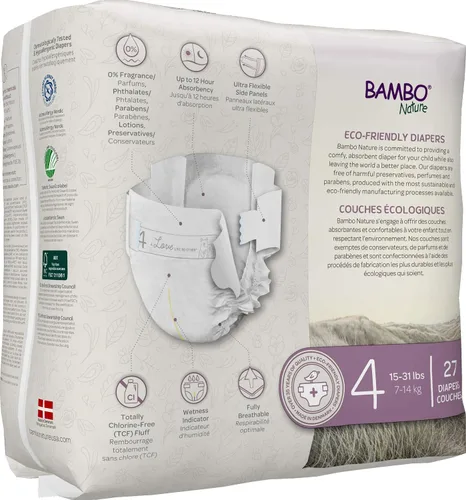 Vista 2 de BAMBO NATURE Dream Baby Pañales tamaño 4, 27 CT