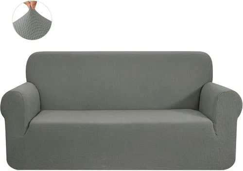 Vista 50 de CHUN YI - Funda elástica de 1 pieza para sillón grande, funda protectora suave de Jacquard con elastano, detalle de cuadros y parte inferior