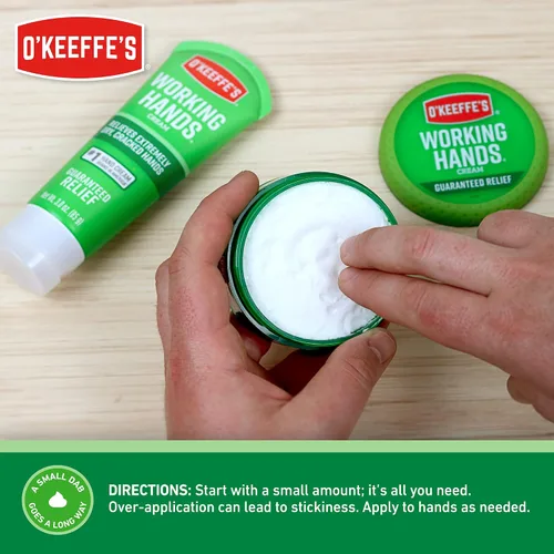 Vista 7 de O'Keeffe's Working Hands Crema de manos, para manos extremadamente secas y agrietadas, tubo de 1 oz, (paquete de 6)