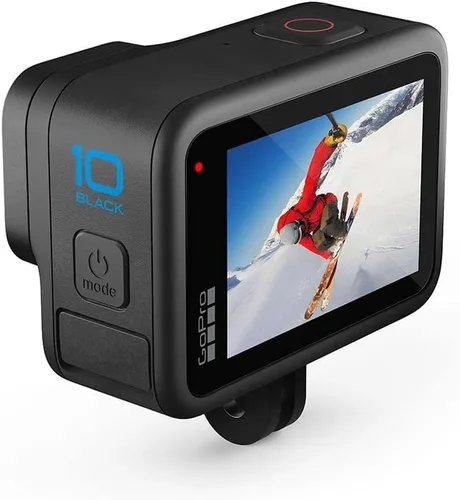 Vista 3 de GoPro HERO10 - Cámara de acción impermeable con pantalla LCD frontal y trasera táctil, video 5.3K60 Ultra HD, fotos de 23 MP, transmisión en vivo