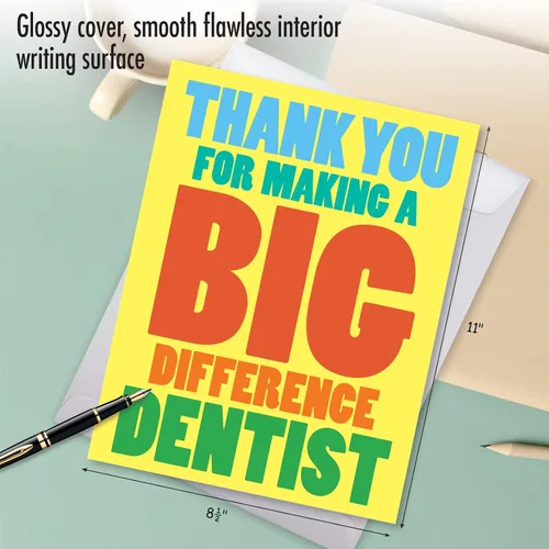 Vista 3 de NobleWorks - Tarjeta de felicitación de agradecimiento humorística jumbo de nosotros de 8.5 x 11 pulgadas con sobre (paquete de 1) gran tamaño Jumbo