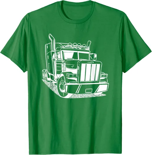Vista 55 de Diesel Big Rig 18 Wheeler - Camiseta de camionero para camionero, Negro, S