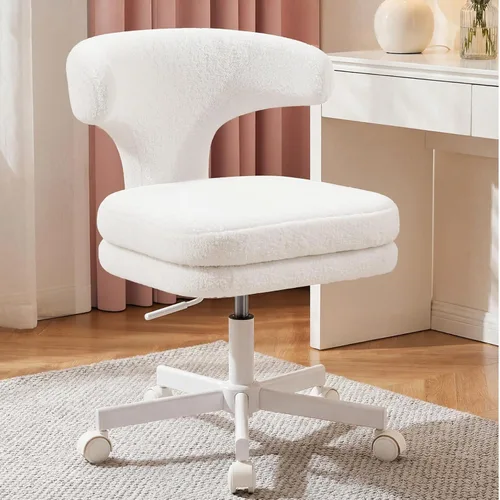Vista 12 de GTPLAYER Swivel Office Desk Chair with Wheels, Adjustable Height Vanity Chair with Back Support, Comfy Rolling Stool for Home Office, Bedroom &