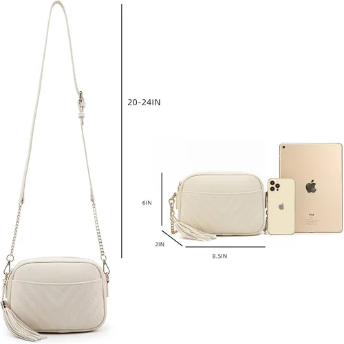 Vista 3 de lola mae Bolso bandolera acolchado, bolso de hombro de diseño moderno