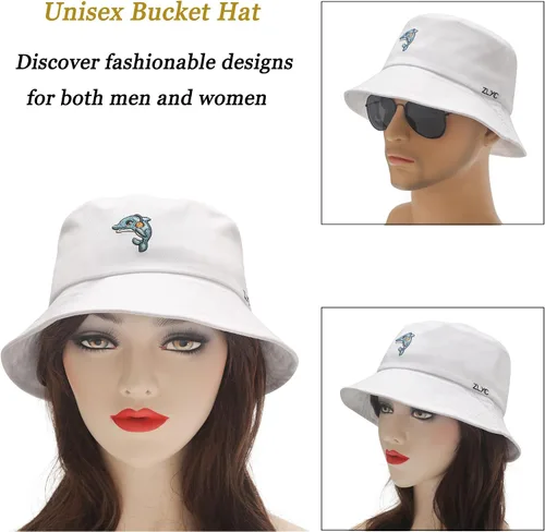 Vista 147 de ZLYC Gorra de pescador bordada de moda unisex para hombres y mujeres
