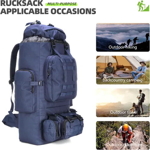 Vista 2 de King'sGuard 100L Camping Senderismo Mochila Molle Mochila Militar Camping Mochila Mochila