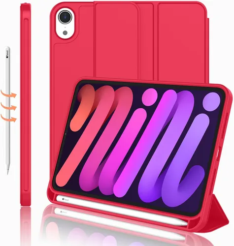 Vista 13 de iMieet Funda para iPad mini 7 2024 (A17 Pro), Funda para iPad mini 6 (8.3 pulgadas, modelo 2021), Funda para iPad mini 7ª/6ª generación con soporte