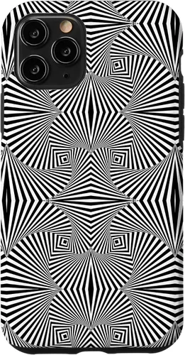 Vista 26 de Funda de arte óptico abstracto hipnotizante con diseño retorcido para iPhone 13