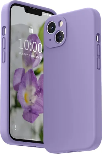 Vista 10 de SURPHY Funda compatible con iPhone 13 con protector de pantalla, (protección de cámara y forro de microfibra suave), funda de teléfono de silicona
