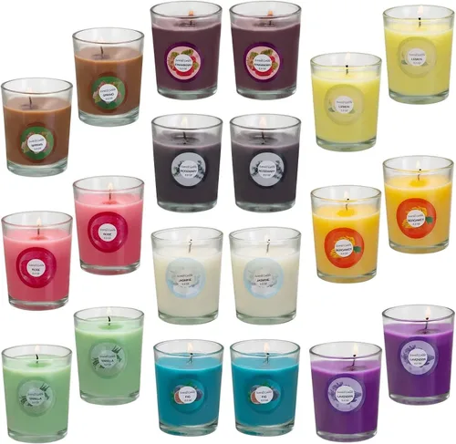Vista 8 de YOROXRG Juego de 12 velas perfumadas de cera de soja, velas de lata de viaje para el hogar, 3.05 onzas para mamá para Navidad, cumpleaños, Acción