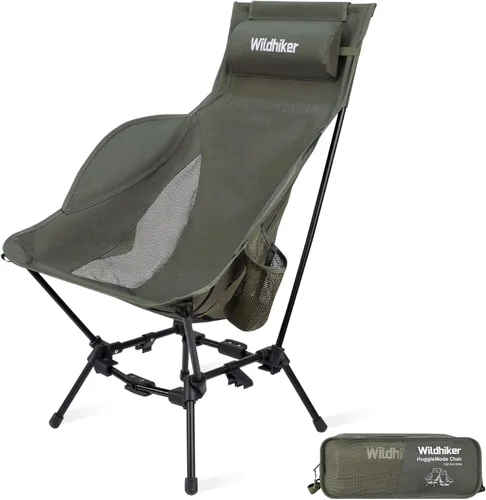 Vista 9 de Wildhiker HuggleMode - Silla plegable de camping con respaldo alto, 2