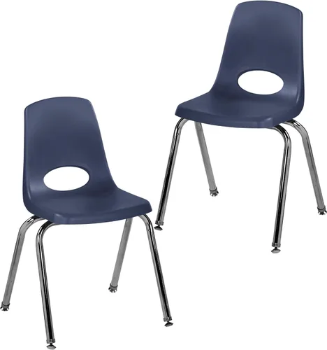 Vista 13 de FDP 15407-BL - Silla escolar apilable de 8 pulgadas con deslizadores de Azul
