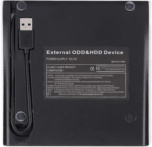 Vista 7 de Yoidesu Caja de unidad de CD externa, Caja de interruptor ODD/HDD externa, Caja de unidad externa USB 3.0, carcasa de unidad de escritor portátil