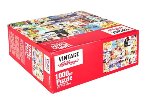 Vista 2 de KI Puzzles AZ-02573 - Rompecabezas de 1000 piezas para adultos, diseño retro de cereales, collage de anfitrionas felices, 27 x 20 pulgadas