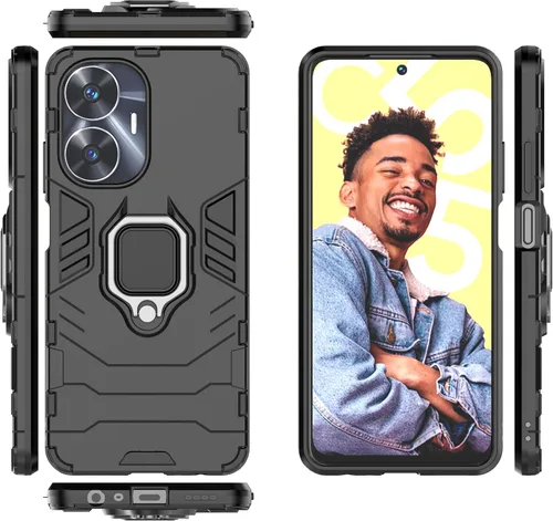 Vista 13 de Funda para Xiaomi Poco F5 5G, soporte magnético para automóvil para Xiaomi Poco F5 5G 23049PCD8G/Redmi Note 12 Turbo 5G 23049RAD8C0 Case Negro