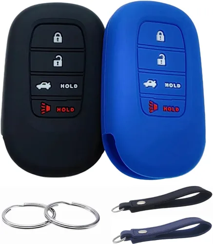 Vista 7 de REPROTECTING Funda de goma de silicona para llavero compatible con Honda Accord Civic CR-V Sport SI EX EX-L Touring 2022-2026