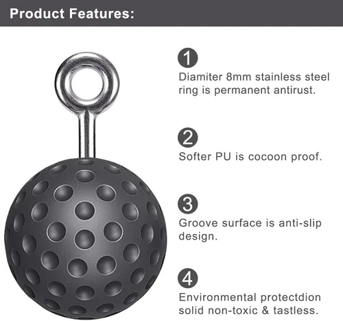 Vista 2 de SELEWARE Non-Slip Pull Up Power Balls, Rock Climbing Grips for Strength Training, Forearm and Hand Exerciser for Chin Up Bar, Kettlebell, Barbell