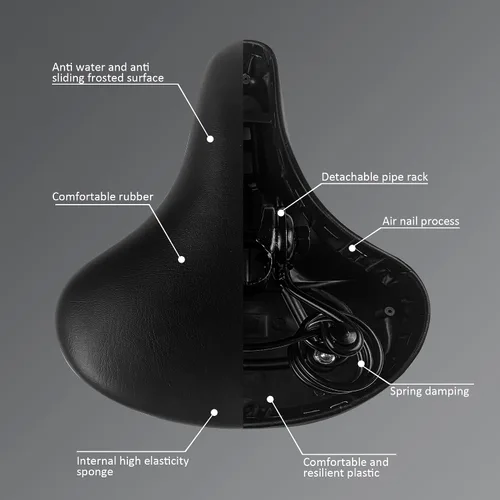 Vista 4 de Asiento de bicicleta para niños y niñas, asiento de bicicleta para niños de 12, 14, 16, 18, 20, 24 pulgadas, para niños y niñas, reemplazo