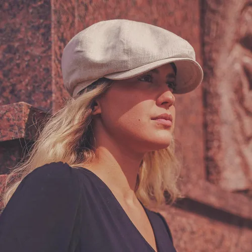 Vista 6 de Sterkowski Modelo Shelby Gorra de periódico 100% lino para hombre y mujer Gorra estilo vintage Airy Paperboy