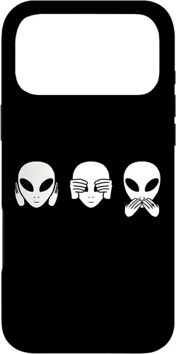 Vista 22 de Alien See Hear Speak No Evil Funny Extraterrestrial Space Case for iPhone 17