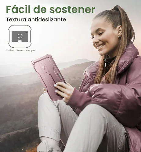 Vista 7 de Dexnor Funda para iPad de 9ª/8ª/7ª generación de 10.2 pulgadas, [protector de pantalla y soporte integrados] con soporte para bolígrafo, resistente