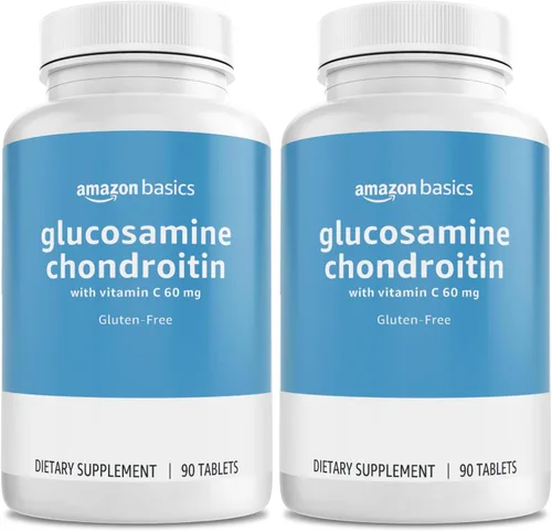 Vista 5 de Amazon Basics - Glucosamina Condroitina, 1500 mg, con Vitamina C 60 mg, 90 Comprimidos (2 por porción), Sin Gluten