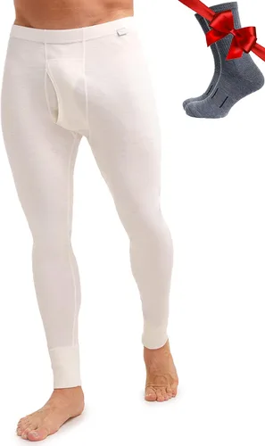 Vista 19 de Pantalón de primera capa de lana merina para hombre, 100% lana merina, peso pesado, medio, ligero, ropa interior térmica Long Johns y calcetines .