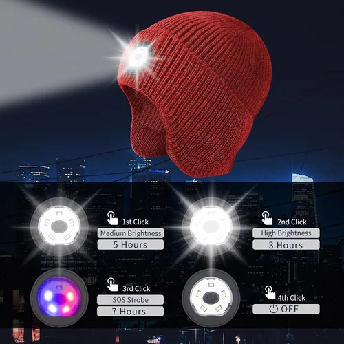 Vista 68 de Gorro Bluetooth con auriculares ligeros e inalámbricos, micrófono integrado y altavoces estéreo mejorados con música