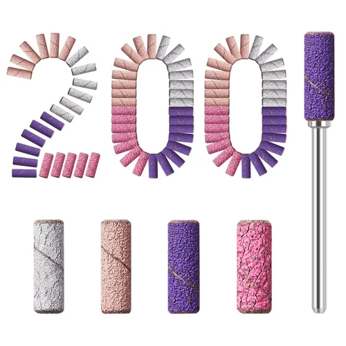 Vista 9 de Modelones - Broca de uñas, 200 unidades, mini bandas pequeñas para lijar uñas