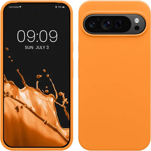 Vista 16 de kwmobile Funda Compatible con Google Pixel 6 Pro - Funda de Teléfono de Silicona TPU con Acabado Suave - Azul Caribe