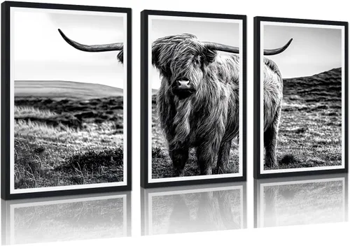 Vista 20 de 3 piezas modernas de lienzo de león de animales salvajes, pinturas de retratos de familia de leones, decoración de pared, obras de arte de sala
