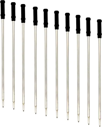 Vista 4 de Gullor Ballpoint Pen Refills, Pack of 10, Length 116 mm, Black Ink