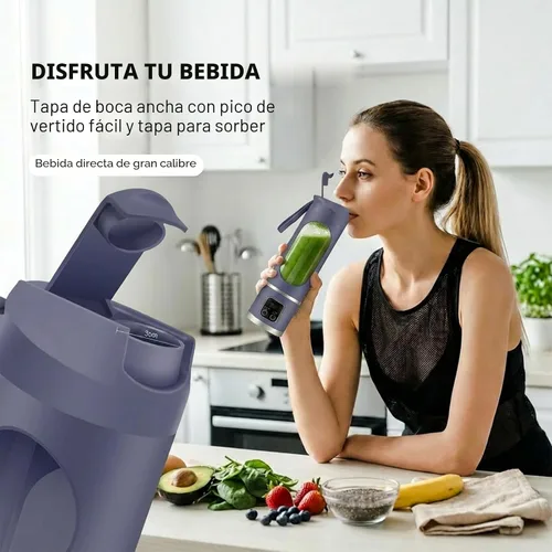 Vista 7 de Licuadora personal, exprimidor personal conveniente (púrpura)