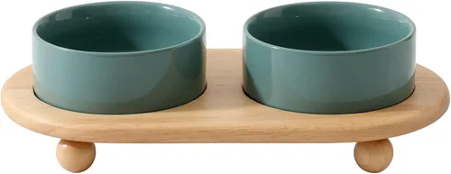 Vista 9 de Havniva Juego de 2 cuencos para gatos de cerámica de 5.1 pulgadas, cuenco
