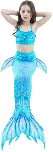Vista 7 de Bnineteenteam - Bañador para niña con diseño de sirena
