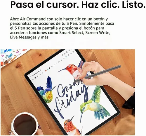 Vista 6 de Reemplazo de lápiz S Pen para Galaxy Tab S9 FE para Samsung Galaxy Tablet S9 FE Stylus - Comando por aire, atracción magnética, compatible con lápiz