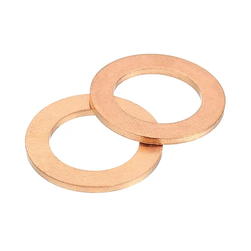 Vista 15 de uxcell Arandela plana M4, 36 piezas de arandelas planas de anillo de cobre de 8 mm DE 1 mm de espesor Junta de sello de metal para tornillos