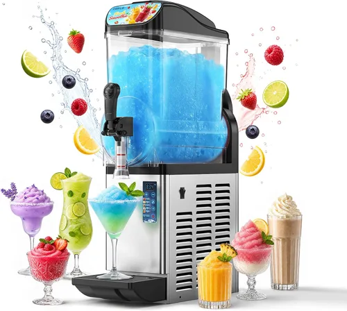 Vista 15 de GSEICE Máquina comercial del granizado de 8 galones, tanque dual 15L Mango negro - 8Gal 2Tank
