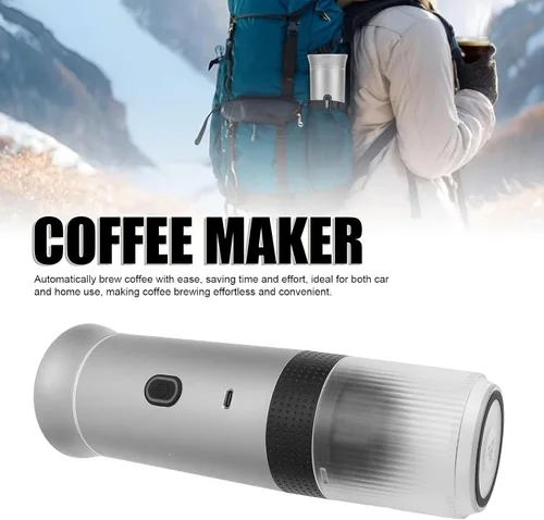 Vista 2 de Bewinner Cafetera de café espresso portátil para viajes, cafeteras eléctricas de 12 V para camping, cafetera automática para autocaravana