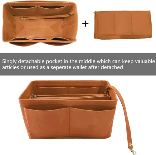 Vista 2 de Lmeison Organizador de bolso, bolsa en bolsa, organizador de tela de fieltro, 5 tamaños para Speedy Neverfull
