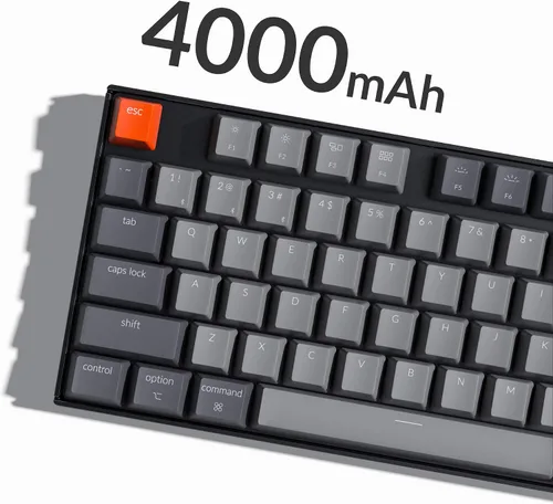 Vista 5 de Keychron K8 Hot-swappable Wireless BluetoothWired USB Mechanical Keyboard with Gateron G Pro Brown SwitchWhite LED BacklightN-Key Rollover